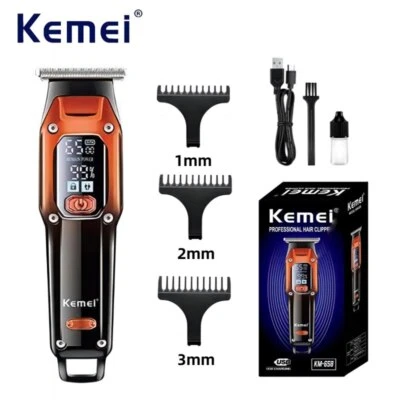 KM-658 Hair Clipper Professional Barber Hair Trimmer LED Display Haircuts Salon - Image 1 of 4