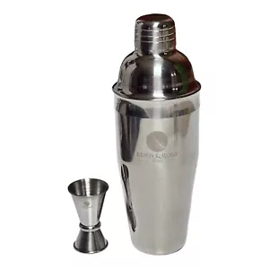 Martini Cocktail Shaker 24 oz. Drink Shaker Mixer with Measuring 1 oz Jigger - Picture 1 of 4
