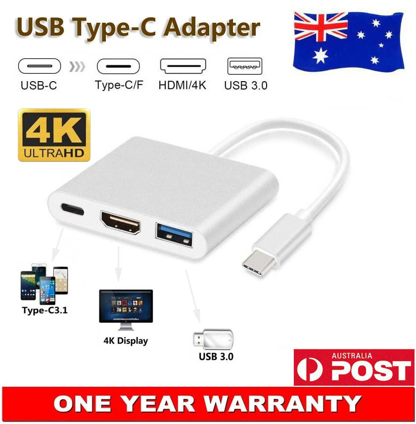 USB 3.1 TYPE-C to HDMI VGA USB 3.0 Charging Hub Adapter for Samsung Galaxy NOTE9 - Image 1 of 4