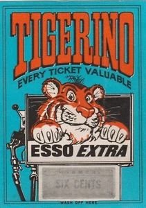 Tigerino Esso Extra 1966 billete rascador gasolinera publicidad LEER S1 - Imagen 1 de 5