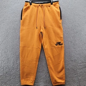 Jordan Sweatpants Men's Jump Man Joggers Gold Black 655317-995 Size Large Rare - Picture 1 of 17