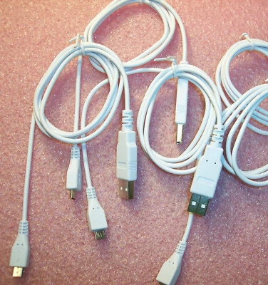 (LOT of 4) MICRO USB CHARGING CABLE CORDS BUSHNELL WINGMAN COMPATIBLE WHITE