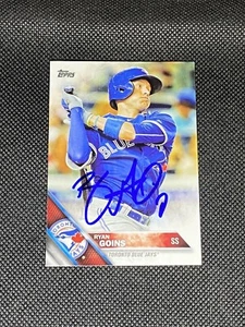 Carta Ryan Goins Toronto Blue Jays firmata auto 2016 Topps #274 ~ COA - Foto 1 di 3