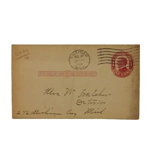 UX24 WILLIAM McKINLEY POSTAL CARD POSTMARKED 1914 - Picture 1 of 2