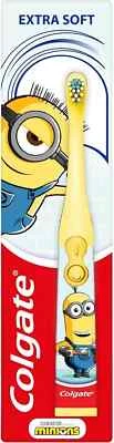 Colgate Toothbrush Battery Powered Minions Kids Electric Toothbrush - New