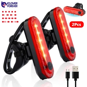 5 LED Rechargeable Bike Bicycle Tail Light Rear Safety Warning Cycling USB Lamp - Picture 1 of 8