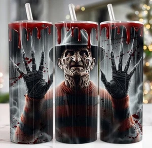 Horror Freddy Krueger Halloween Movie 20oz Tumbler Stainless Travel Tumbler Cup - Picture 1 of 1