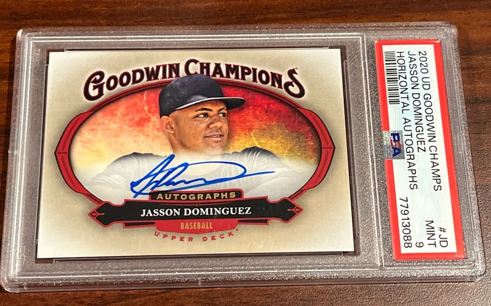 2020 Jasson Dominguez UD Goodwin Champions RC Auto PSA Mint 9, 1:2,585 Packs! - Image 1 of 4