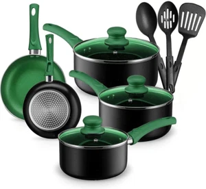 Pots and Pans Set Kitchen Cookware Sets Nonstick Aluminum Cooking Essentials 11 - Picture 1 of 7