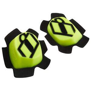 NEW ICON 2704-0610 Cloverleaf 2 Knee Pucks - Hi-Vi VELCRO ATTACH WORK  ANY BRAND