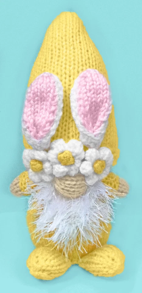 PATRÓN DE TEJIDO - Conejo Gonk Gnome Chocolate Cubierta Naranja / 13 cm Juguete de Pascua