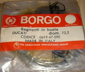 Ducati 350cc 1975-77 vertical doble 72,2 mm lote antiguo par Borgo fabricante de equipos originales juegos de anillos de pistón * - Imagen 1 de 1