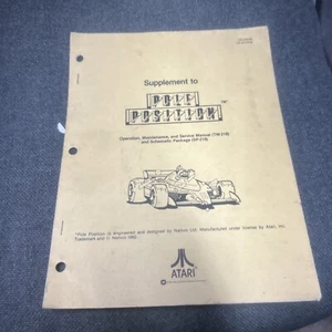Supplemento manuale videogioco arcade Atari POLE POSITION - usato buono originale - Foto 1 di 3