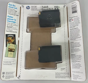 Genuine HP 932XL Black Ink Printer Cartridge 2-Pack Sealed - Picture 1 of 2