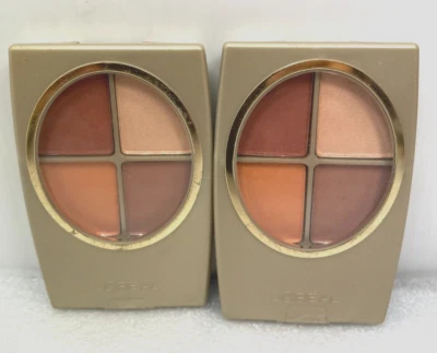 New (2) L'OREAL WEAR INFINITE  Eye Shadow QUAD- PEACH PARFAIT **RARE ORIGINAL - Image 1 of 4
