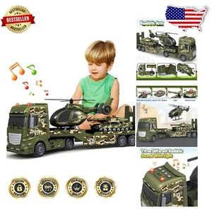 3-in-1 Army Truck Toy Set: Truck, Helicopter, Tank for Boys & Girls Ages 3-8 - Picture 1 of 9
