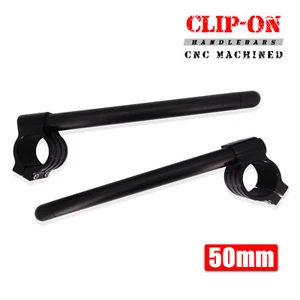 7/8" CNC Racing Clip-On HandleBars 50mm For Yamaha YZF R1 1998-2017 R6 2005-2017 - Foto 1 di 8