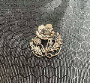 Maureen Ann Storey Jones Silver Plate On Pewter Thistle Pin 1997 - Bild 1 von 4