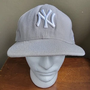 New York Yankees Mütze Baseball Cap Fitted 73/4 New Era 59Fifty MLB NYY grau - Bild 1 von 13