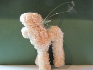 Vintage Made in Japan Chenille French Poodle Dog Doll Companion 4" googly eyes - Picture 1 of 6