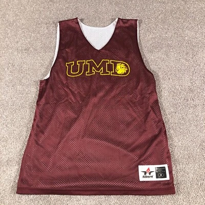Camiseta deportiva vintage UMD Bulldogs para hombre mediana granate reversible blanca NCAA baloncesto Foto 1 de 4