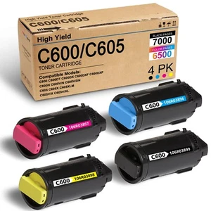 Versalink C600 C605V High Yield Toner Cartridge for Xerox 106R03896-899 BK/C/M/Y - Picture 1 of 7