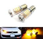 2x Amber 382 P21W BA15s Reflector Bulb 60 LED Sidelight Turn Indicator Light DRL