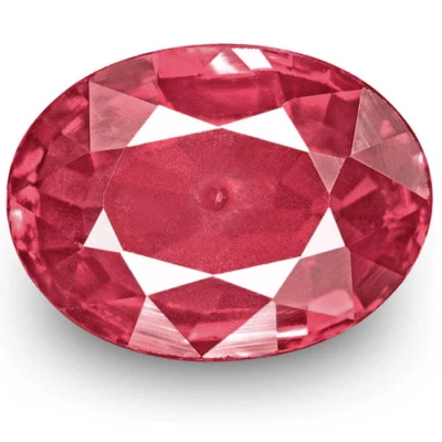 IGI Certified MOZAMBIQUE Ruby 1.21 Cts Natural Untreated Pinkish Red Oval - Image 1 of 4