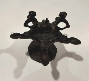 Isalmische seldschukische Öllampe mit Bronze verziert mit 5 Armen - Bild 1 von 13