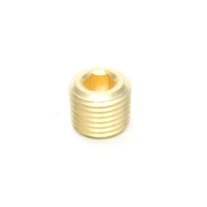 1/4 Male Npt Countersunk Pipe Plug Brass Fitting Allen Hex Key Water Oil Gas - Picture 1 of 7