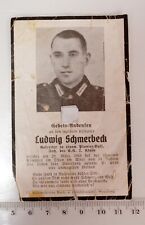 Original Gebetsandenken/Sterbebild von 1944 Soldat 2. Weltkrieg