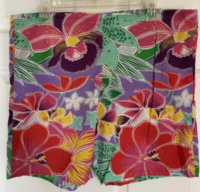 Pantalones Cortos De Colección C’Est Joli by Laura Coloridos Floral Corbata con Bolsillos, Poli Algodón, M Usados en Excelente Condición Foto 1 de 4