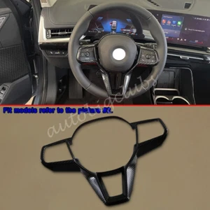 For BMW X1 2023-2024 Carbon Fiber Steering Wheel Cover Moulding Trims Accessory - Picture 1 of 5