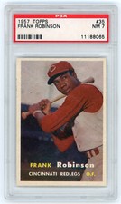 Frank Robinson Cincinnati Redlegs Topps #35 Baseball Card (PSA NM 7) 1957