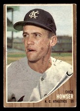 1962 Topps Baseball #13 Dick Howser Kansas City Athletics