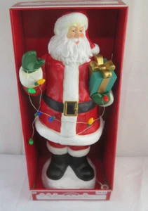 Blow Mold Holiday Time Storytelling Santa 18 Inches Tall LED Christmas Santa NOS - Picture 1 of 5