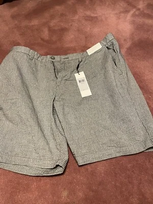 Calvin Klein Men's Striped Button Closure Grey Shorts - W36 - NWT - Image 1 of 4