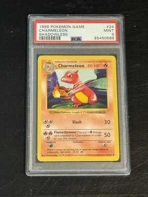 Pokemon Charmeleon #24 Shadowless 1999 Base Set Unlimited, PSA 9 - Image 1 of 2