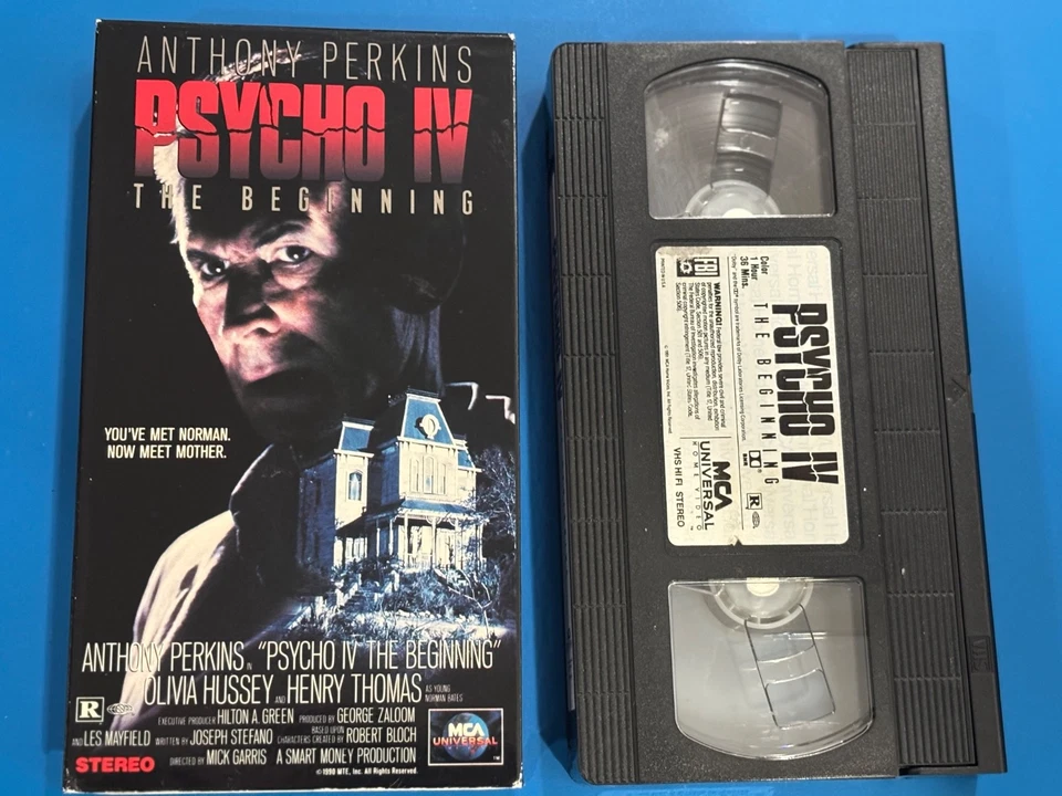 PSYCHO IV: The Beginning (1998) VHS Anthony Perkins, Olivia Hussey - Horror - Image 1 of 1