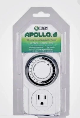 Temporizador mecánico Titan Controls, salida única, 120V - Apollo 6 Foto 1 de 4