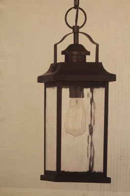 Kichler Linford 1 灯 0616277 39459 BRONZE 户外悬挂灯笼吊坠 全新 — 第 1/2 张图片