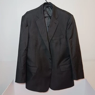 Винтажный Harold Powell 100% шерсти твердого черный итальянский мужской современный блейзер размер 42R - Изображение 1 из 4