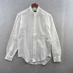 Gitman Vintage Linen Shirt 14.5/33 Small White Long Sleeve Beach Resort Band - Picture 1 of 16