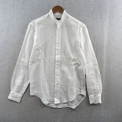Gitman Vintage Linen Shirt 14.5/33 Small White Long Sleeve Beach Resort Band - Image 1 of 4