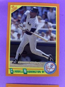 CLAUDELL WASHINGTON NEW YORK YANKEES #45T - SCORE TRADED NM-MT 1990 - Picture 1 of 2