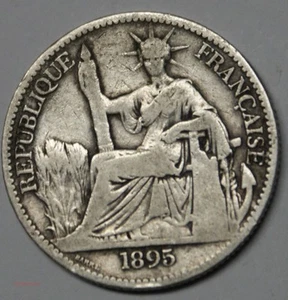 (USA) 50 centièmes 1895 Indochine Française TB , lartdesgents.fr p3398/2 - Picture 1 of 2