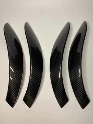 BMW GENUINE CARBON FIBRE INTERIOR DOOR HANDLE COVER TRIMS 3 SERIES F30 F31 F80 - Image 1 of 4