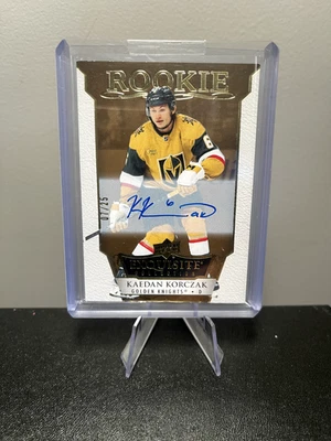 22/23 UD Ice Hockey Exquisite Collection Rookie Signatures 07/25 Kaedan Korczak - Image 1 of 2