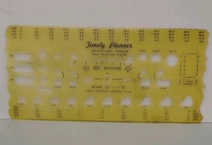 Timely Planner Architectural Template Modular Spacer  No 50 Timely Drafting  - Picture 1 of 7