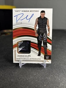 2023 WWE Immaculate Gold Memorabilia Autographs Dominik Mysterio /10 *Bookend* - Picture 1 of 2